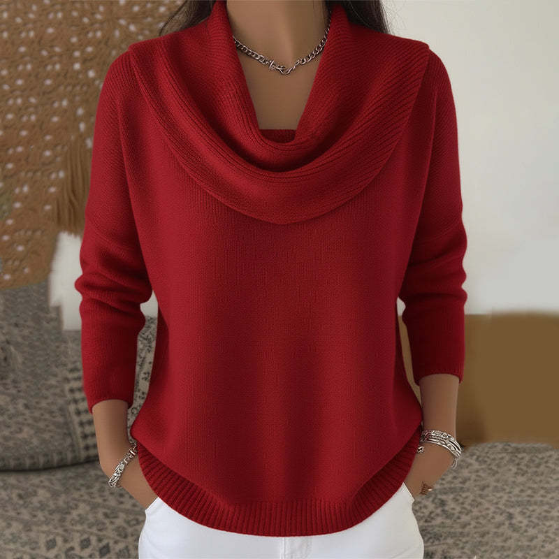 Bryony | Cowl Neck Jumper, colour Red