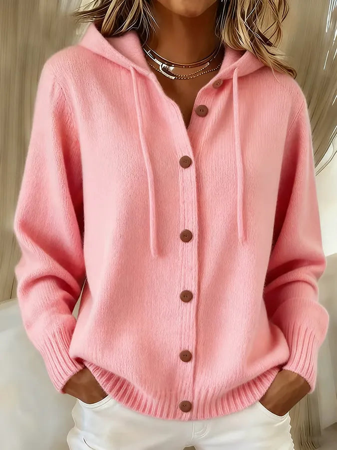 Cressida | Drawstring Hooded Cardigan