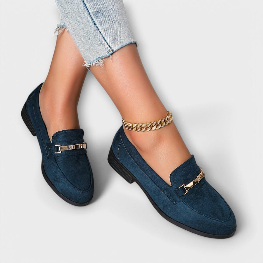 Alba | Suede-Finish Bar Loafers