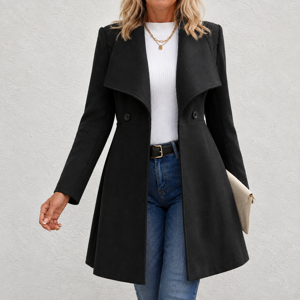 Louisa Long Coat in Black